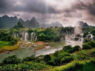Gambar Pemandangan Alam Terindah di Dunia Air Terjun Aliran Air Sungai Cantik Copy
